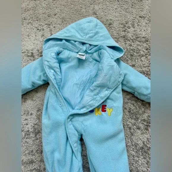 2011 Disney Mickey Mouse Hooded Fleece Snowsuit 3 Months - Picture 7 of 8